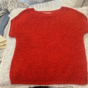 Hinge Bright Red Crew Neck Sweater
